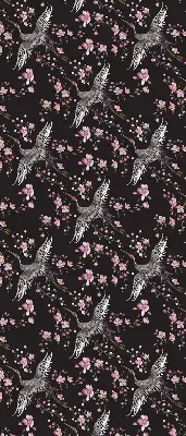 Fenster rollo Reiher und Blumen