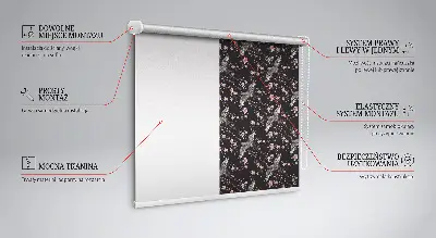 Fenster rollo Reiher und Blumen