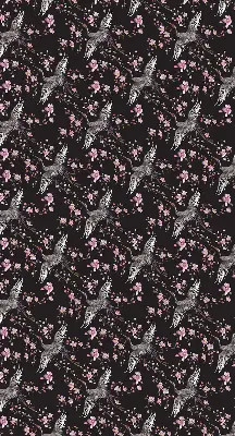 Fenster rollo Reiher und Blumen