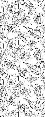 Verdunkelungsrollo Gezeichnete Blumen