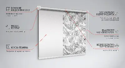 Verdunkelungsrollo Gezeichnete Blumen