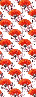 Fenster rollo Rote Fans