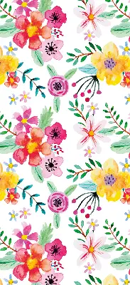 Rollo lichtundurchlässig Gemalte Blumen