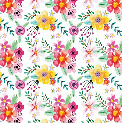 Rollo lichtundurchlässig Gemalte Blumen