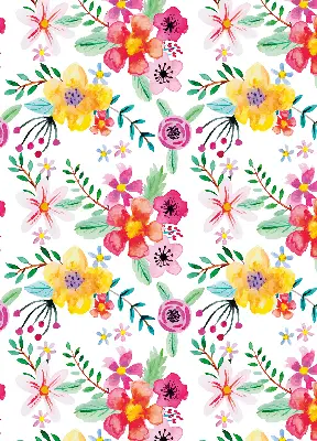 Rollo lichtundurchlässig Gemalte Blumen