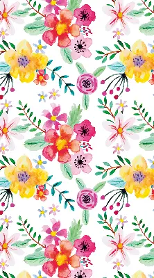 Rollo lichtundurchlässig Gemalte Blumen