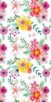 Rollo lichtundurchlässig Gemalte Blumen