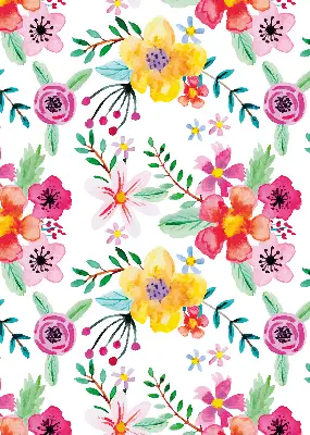 Rollo lichtundurchlässig Gemalte Blumen