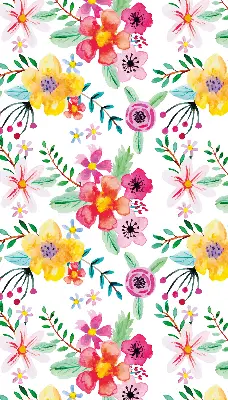 Rollo lichtundurchlässig Gemalte Blumen