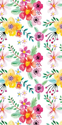 Rollo lichtundurchlässig Gemalte Blumen