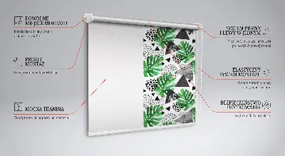 Fenster rollo Blätter Dreiecke Punkte
