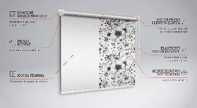 Fenster rollo Gezeichnete Blume