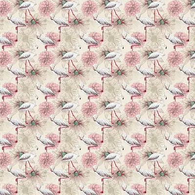Verdunkelungsrollo Weiße Flamingos