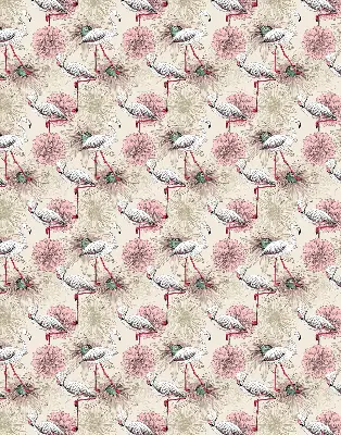 Verdunkelungsrollo Weiße Flamingos