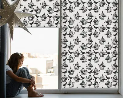 Fenster rollo Schwarze Raben