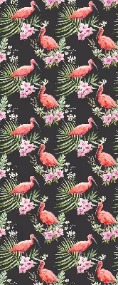 Rollo lichtundurchlässig Flamingos auf Pflanzen