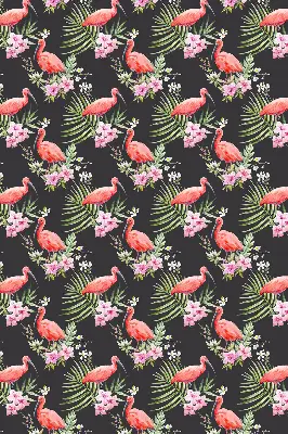 Rollo lichtundurchlässig Flamingos auf Pflanzen