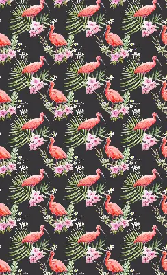 Rollo lichtundurchlässig Flamingos auf Pflanzen