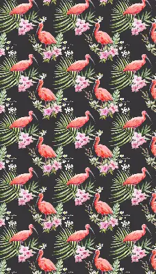 Rollo lichtundurchlässig Flamingos auf Pflanzen