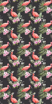 Rollo lichtundurchlässig Flamingos auf Pflanzen