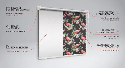 Rollo lichtundurchlässig Flamingos auf Pflanzen