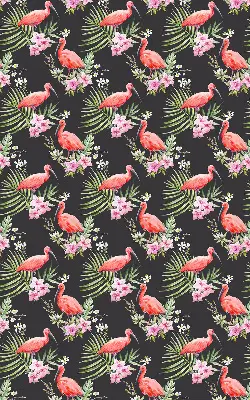 Rollo lichtundurchlässig Flamingos auf Pflanzen