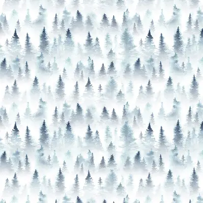 Rollo lichtundurchlässig Wald im Nebel