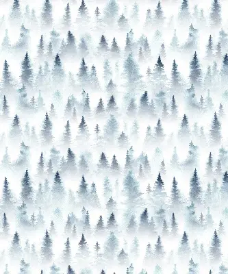 Rollo lichtundurchlässig Wald im Nebel