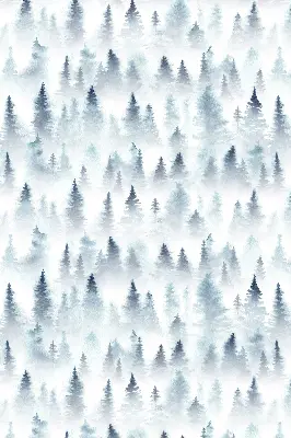 Rollo lichtundurchlässig Wald im Nebel