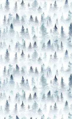 Rollo lichtundurchlässig Wald im Nebel