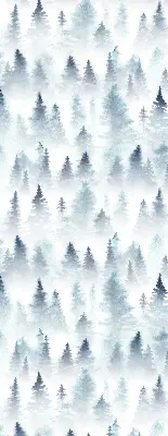 Rollo lichtundurchlässig Wald im Nebel