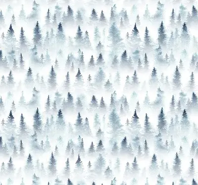 Rollo lichtundurchlässig Wald im Nebel