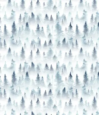 Rollo lichtundurchlässig Wald im Nebel