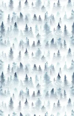 Rollo lichtundurchlässig Wald im Nebel