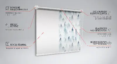 Rollo lichtundurchlässig Wald im Nebel