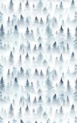 Rollo lichtundurchlässig Wald im Nebel