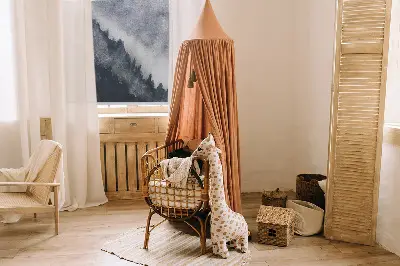 Fenster rollo Nebelige Berge