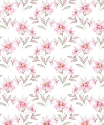Verdunkelungsrollo Rosa Blüten