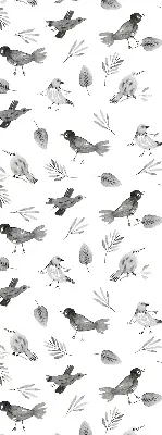 Fenster rollo Gezeichnete Vögel und Blätter