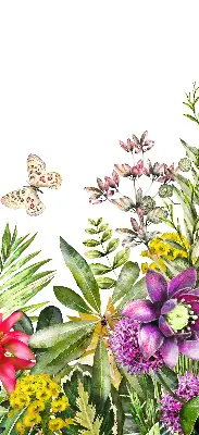 Rollo lichtundurchlässig Blumen