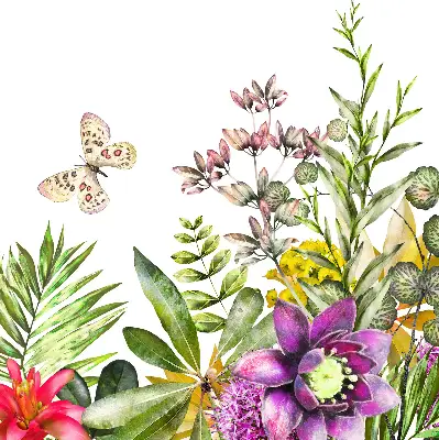Rollo lichtundurchlässig Blumen