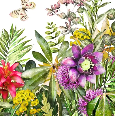 Rollo lichtundurchlässig Blumen