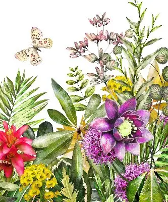 Rollo lichtundurchlässig Blumen