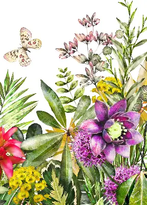 Rollo lichtundurchlässig Blumen