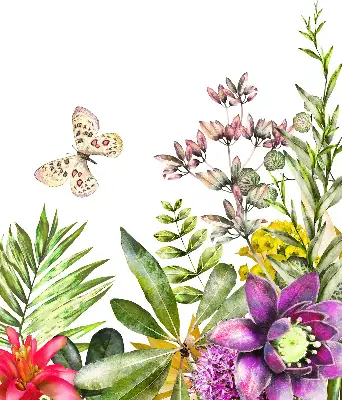 Rollo lichtundurchlässig Blumen