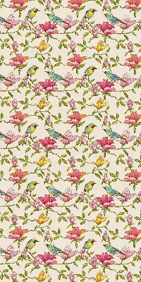 Fenster rollo Vögel auf Blumen