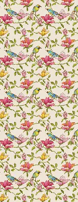 Fenster rollo Vögel auf Blumen