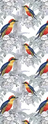 Rollo lichtundurchlässig Farbenfroher Vogel