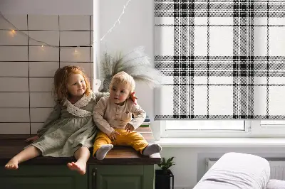 Fenster rollo Graues Tartan