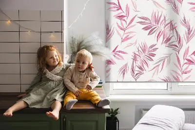 Fenster rollo Rosa Blätter